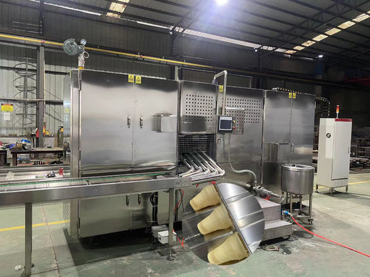 Ein guter Preis. Stain Steel 12000pcs/H Waffel-Kegel-Backmaschine PLC gesteuert Online