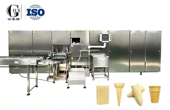 Qualität High Capacity Servo-Controlled Fully Automatic Wafer Cone, Waffle Cup Making Machine, Up tp 7000pcs/H Fabrik